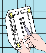 Mounting to wall with adhesive